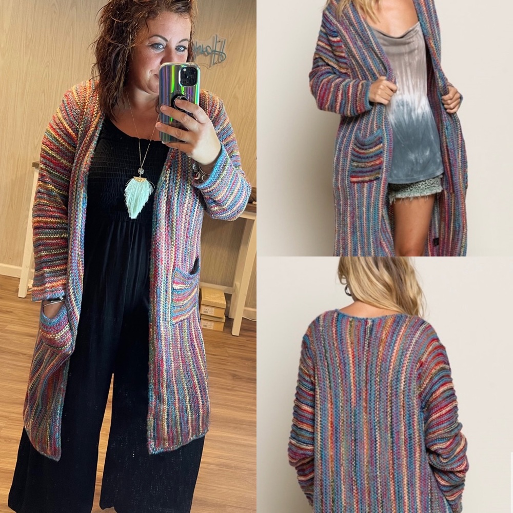 Pol rainbow boho cardigan